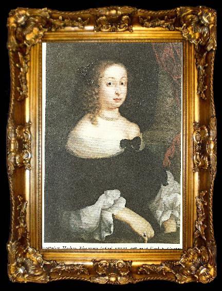 framed  david von krafft drottning hedvig eleonara, ta009-2